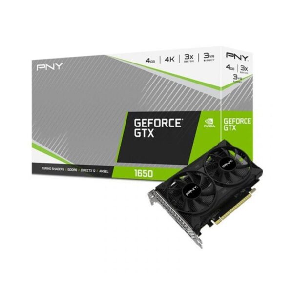 Placa Gráfica PNY GeForce GTX1650 Dual Fan 4GB GDDR6