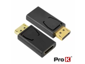 Adaptador PROK Displayport Macho / HDMI Fêmea Adaptador PROK Displayport Macho / HDMI Fêmea