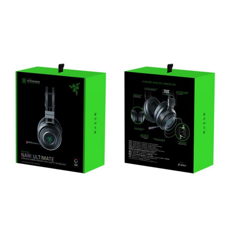 Razer Nari Ultimate Wireless Surround Sound Gaming Headset: THX Audio  Haptic Feedback Auto-Adjust Headband Chroma RGB Retractable Mic |  electricmall.com.ng