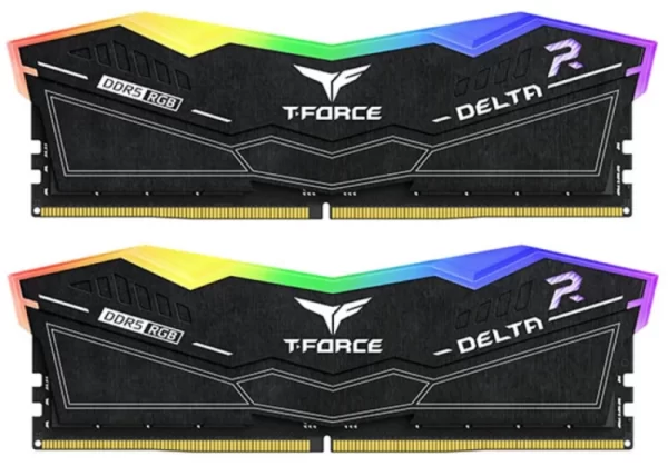 Memória Team Group Kit 32GB (2 x 16GB) DDR5 5600MHz Delta RGB Preto CL36