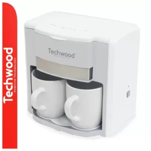 Cafeteira Elétrica TECHWOOD  500W C/ 2 Canecas Branco