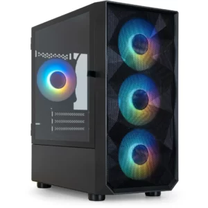 TOOQ Caixa Micro-ATX SEIZURE Mesh ARGB c/ Vidro Preta