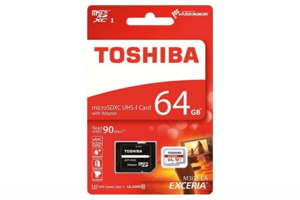 CARTÃO MEMÓRIA TOSHIBA Micro SD Card 64GB C/Adap Class10