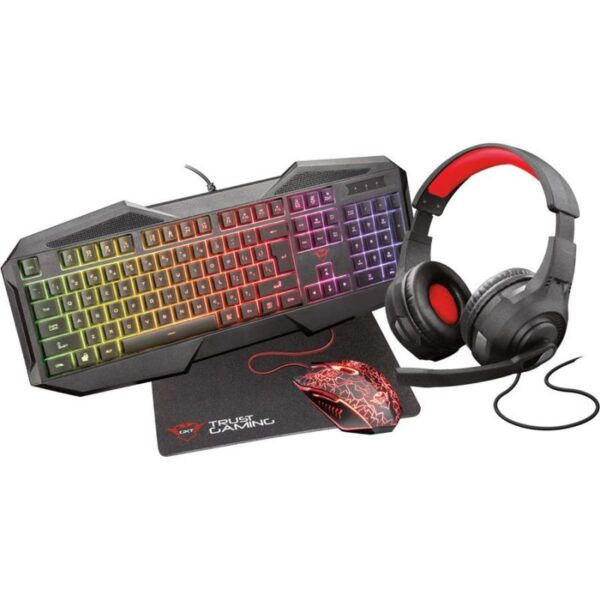 Conjunto TRUST Gaming 4 em 1 GXT 1180RW RGB - 23605