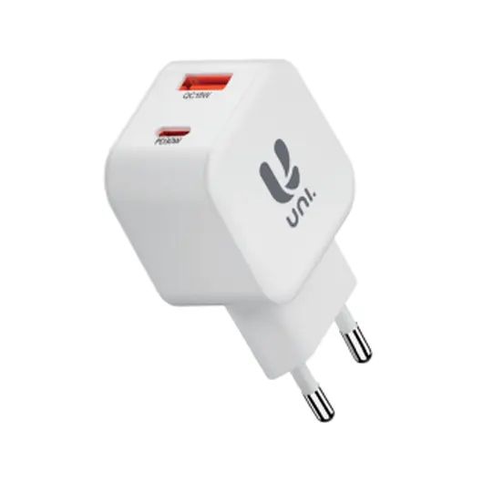 Carregador UNI 2 Portas 30W USB-A/USB-C - HC1848