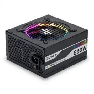 FONTE DE ALIMENTAÇÃO UNYKA ATILIUS 650W RGB Gold FONTE DE ALIMENTAÇÃO UNYKA ATILIUS 650W RGB Gold