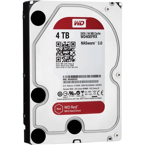 Disco WESTERN DIGITAL 4TB SATA III 64MB NAS Red - WD40EFRX