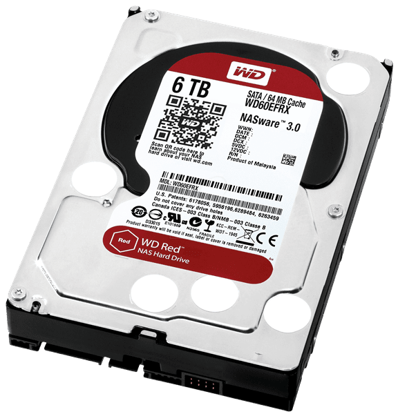 Disco WESTERN DIGITAL 6TB SATA III 64MB NAS Red - WD60EFRX