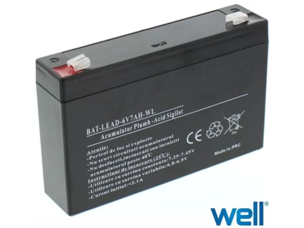 OEM Bateria Chumbo 6V 7A WELL OEM Bateria Chumbo 6V 7A WELL