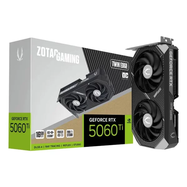 PLACA ZOTAC Gaming GeForce RTX 5060 TI Twin Edge 16GB GDDR7 DLSS4 PLACA ZOTAC Gaming GeForce RTX 5060 TI Twin Edge 16GB GDDR7 DLSS4